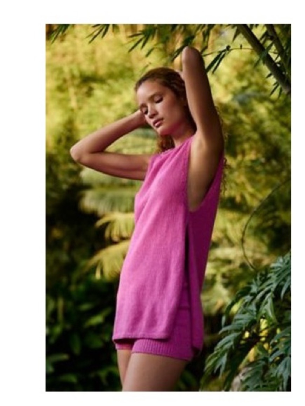 Free People beach (free-est) Miranda sweater set small shorts and tank pink